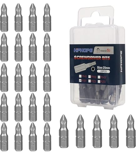 Amazon.com: HPHOPE PZ1 Screwdriver Bit Set, Pozi Bits PZ1 1